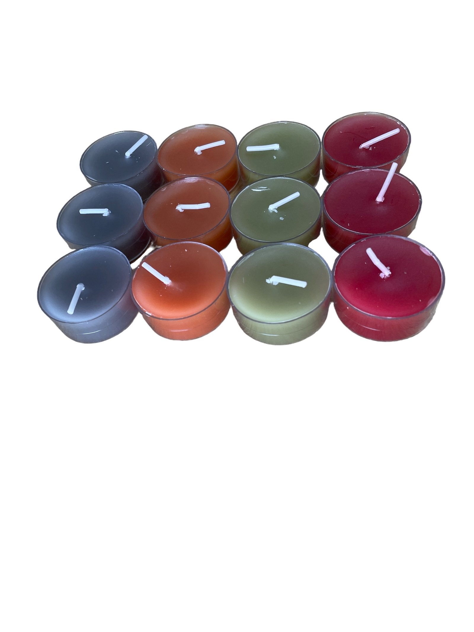 View Multi Coloured Patterned Scented Tea Light Candles Pack of 12 information