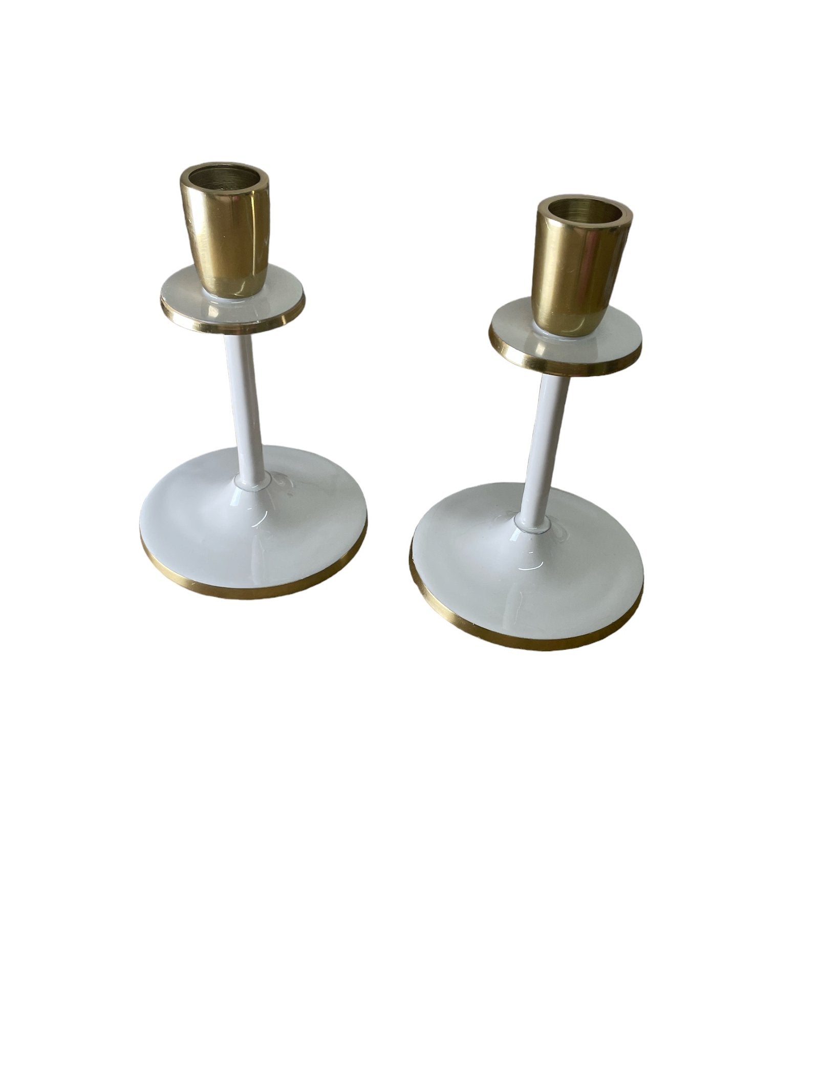 View Glossy White Irina Candlestick Set of 2 15cm information