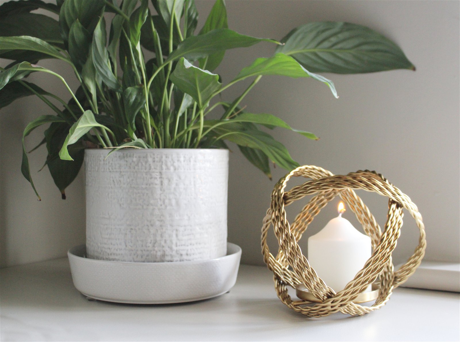 View Gold Coloured Ball Candle Holder information