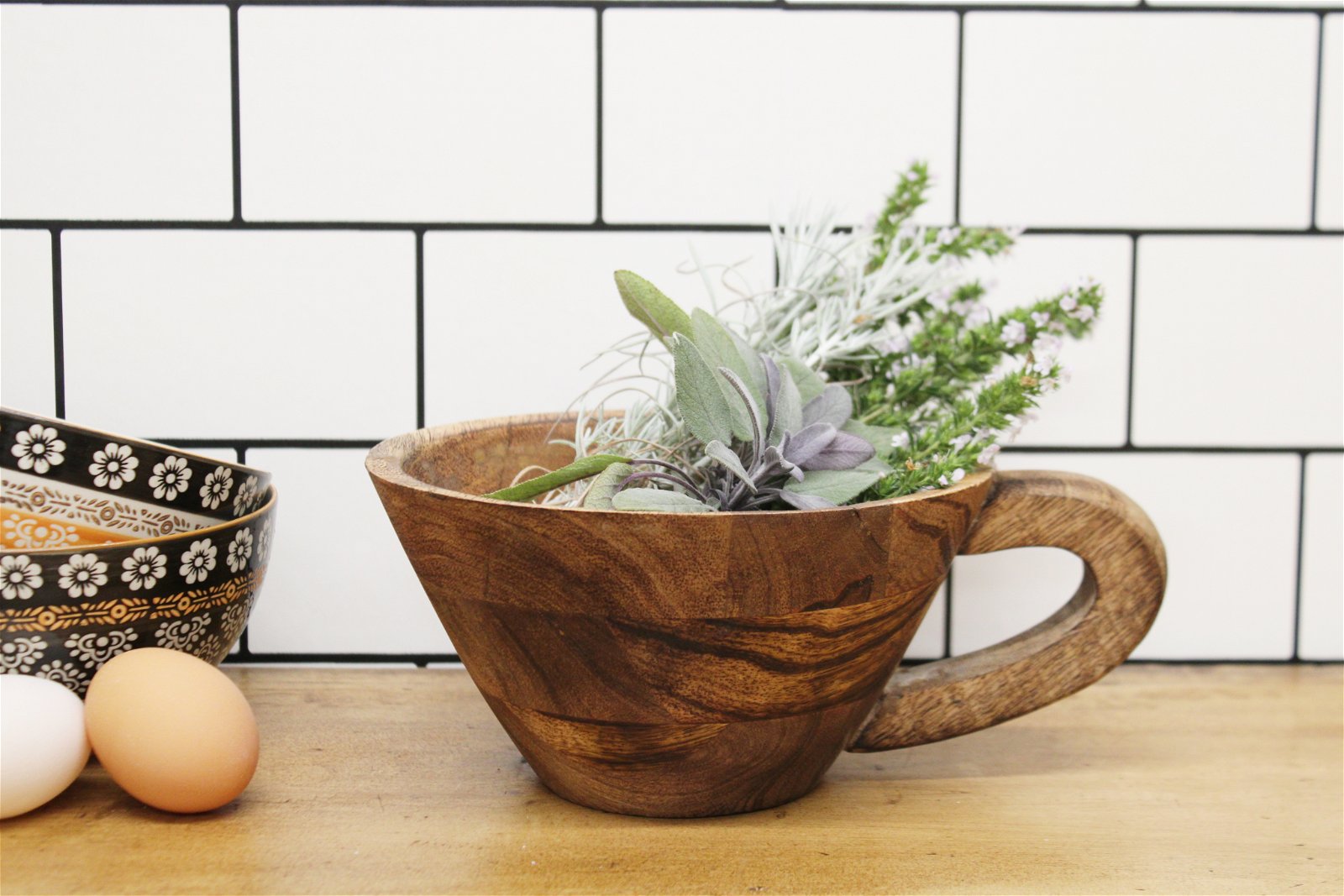 View Wooden Bowl with Handle information