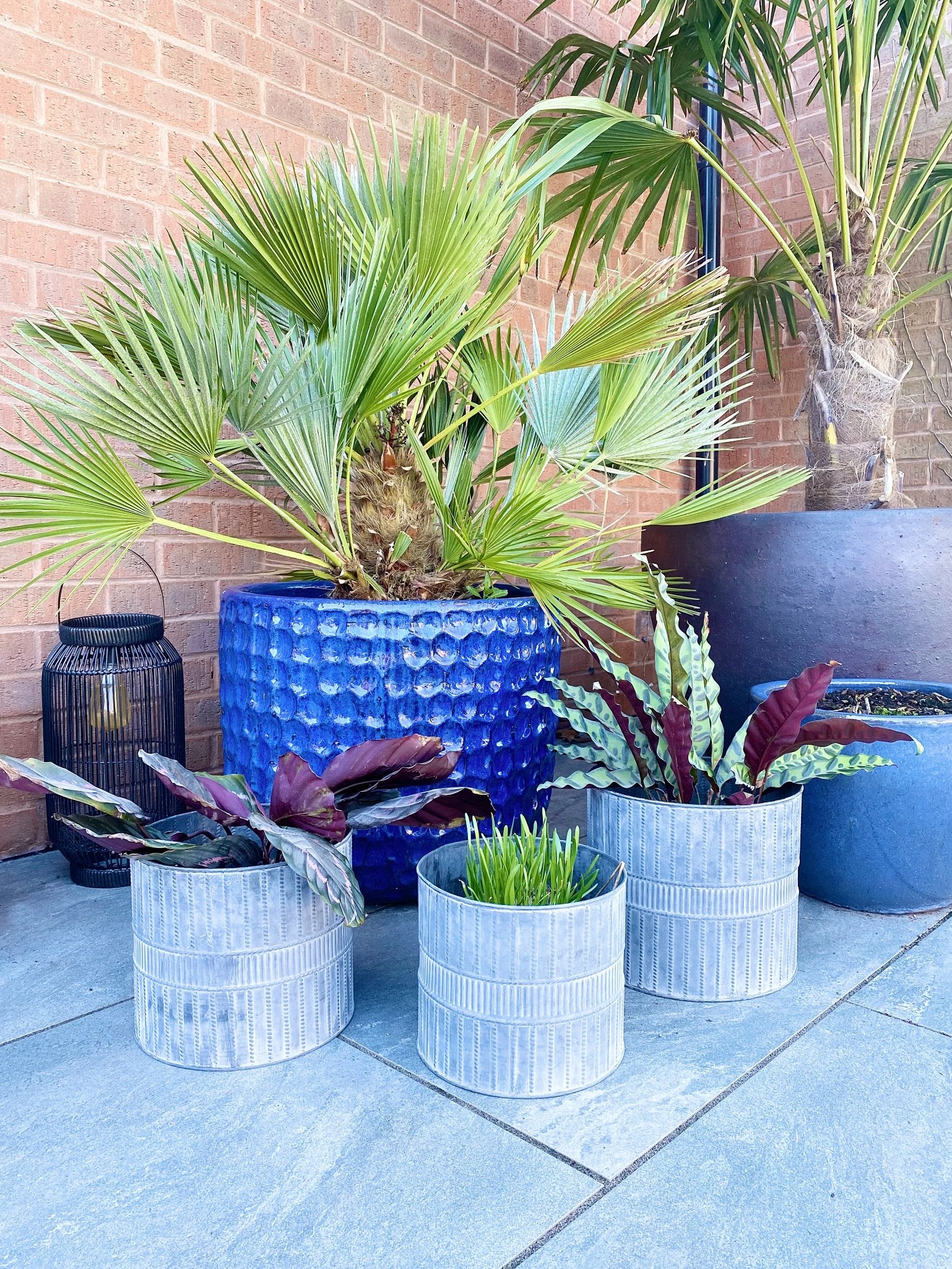 View Set of Three Metal Garden Planters information