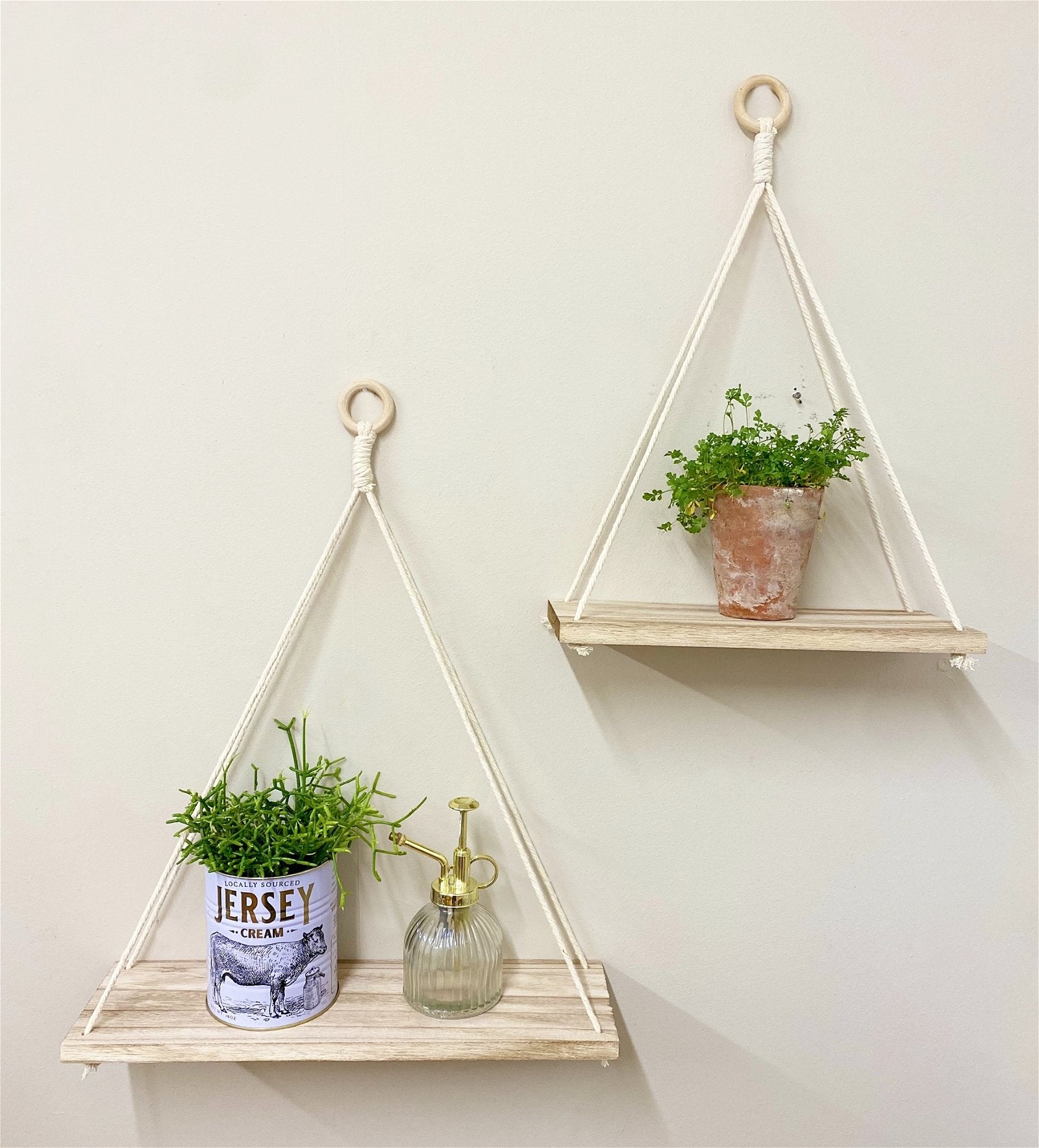 View Set of Two Hanging Wall Shelves information