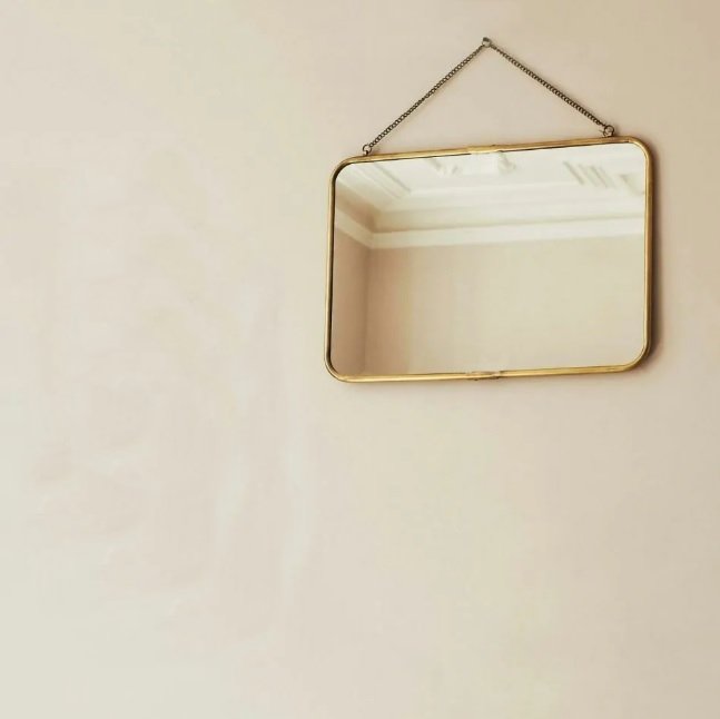 View Gold Hanging Rectangle Mirror information
