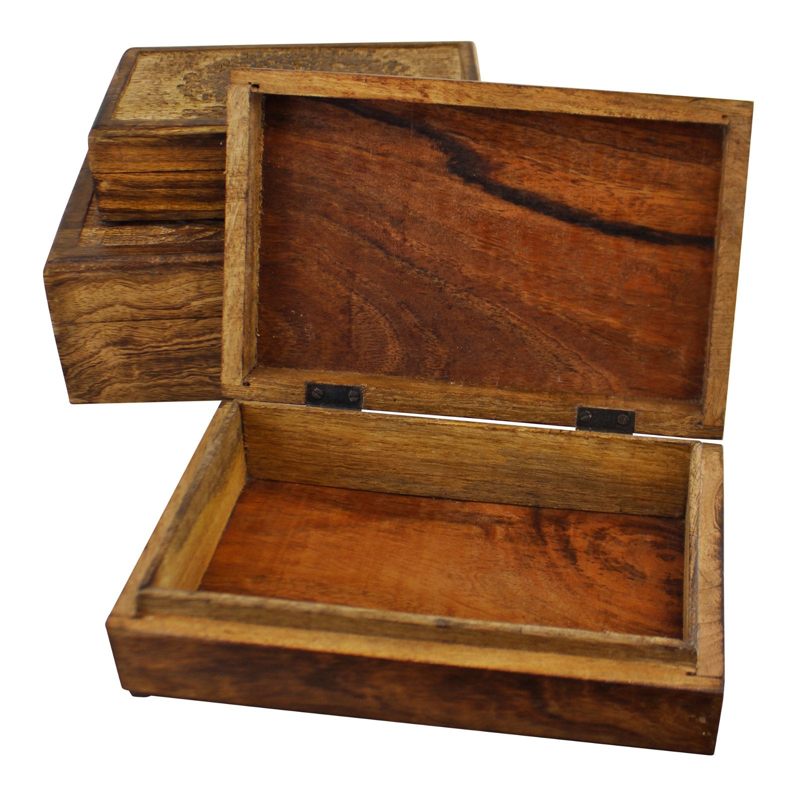 View Set Of 3 Tree Of Life Wooden Boxes information