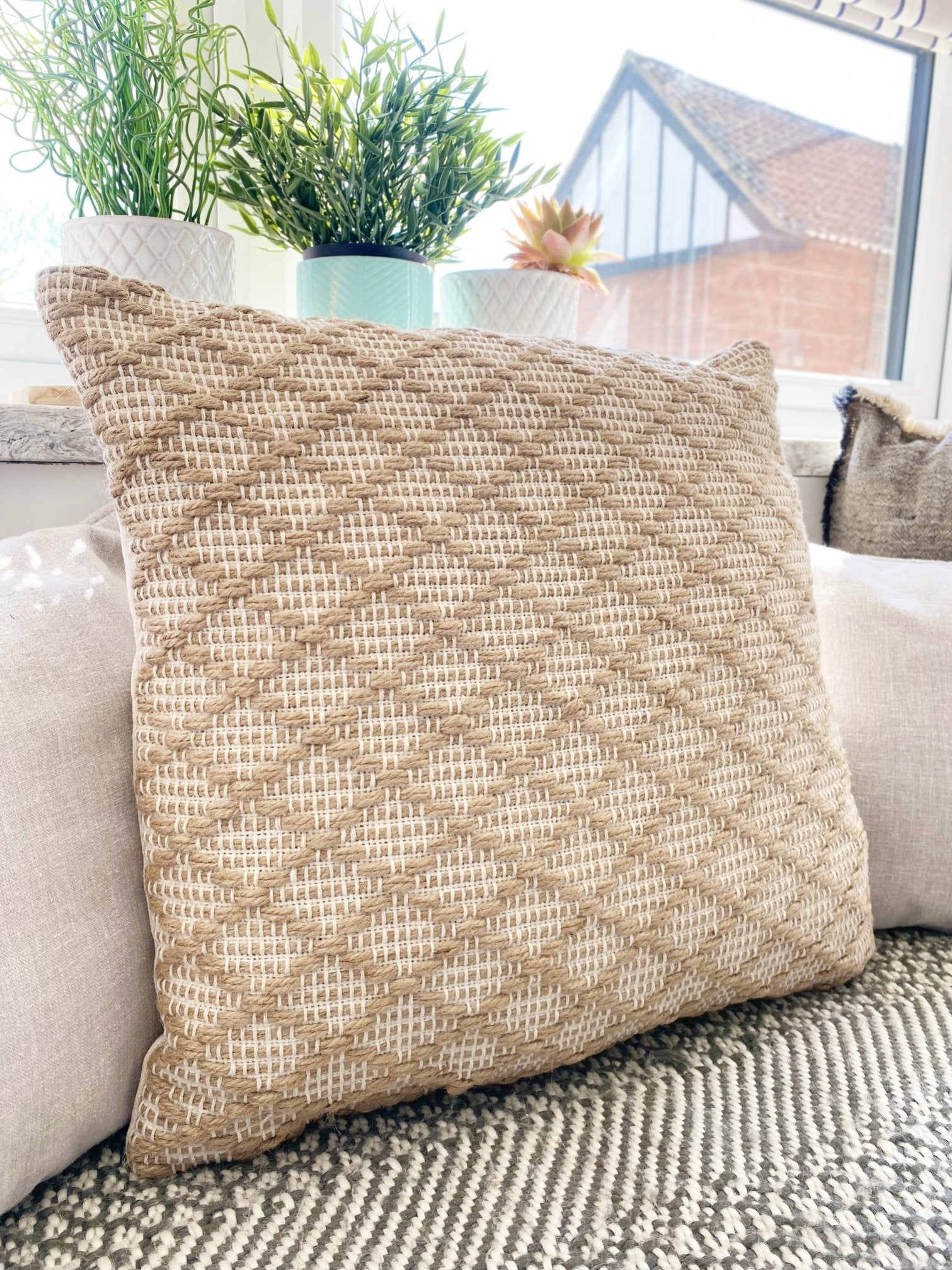 View Brown Woven Scatter Cushion information