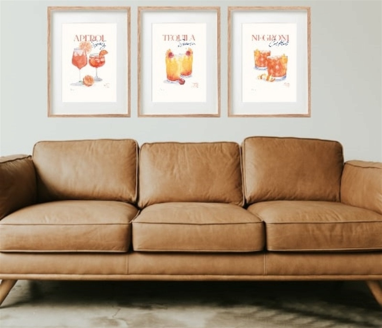 View Set of Three Cocktail Recipe Wall Art in Frames information