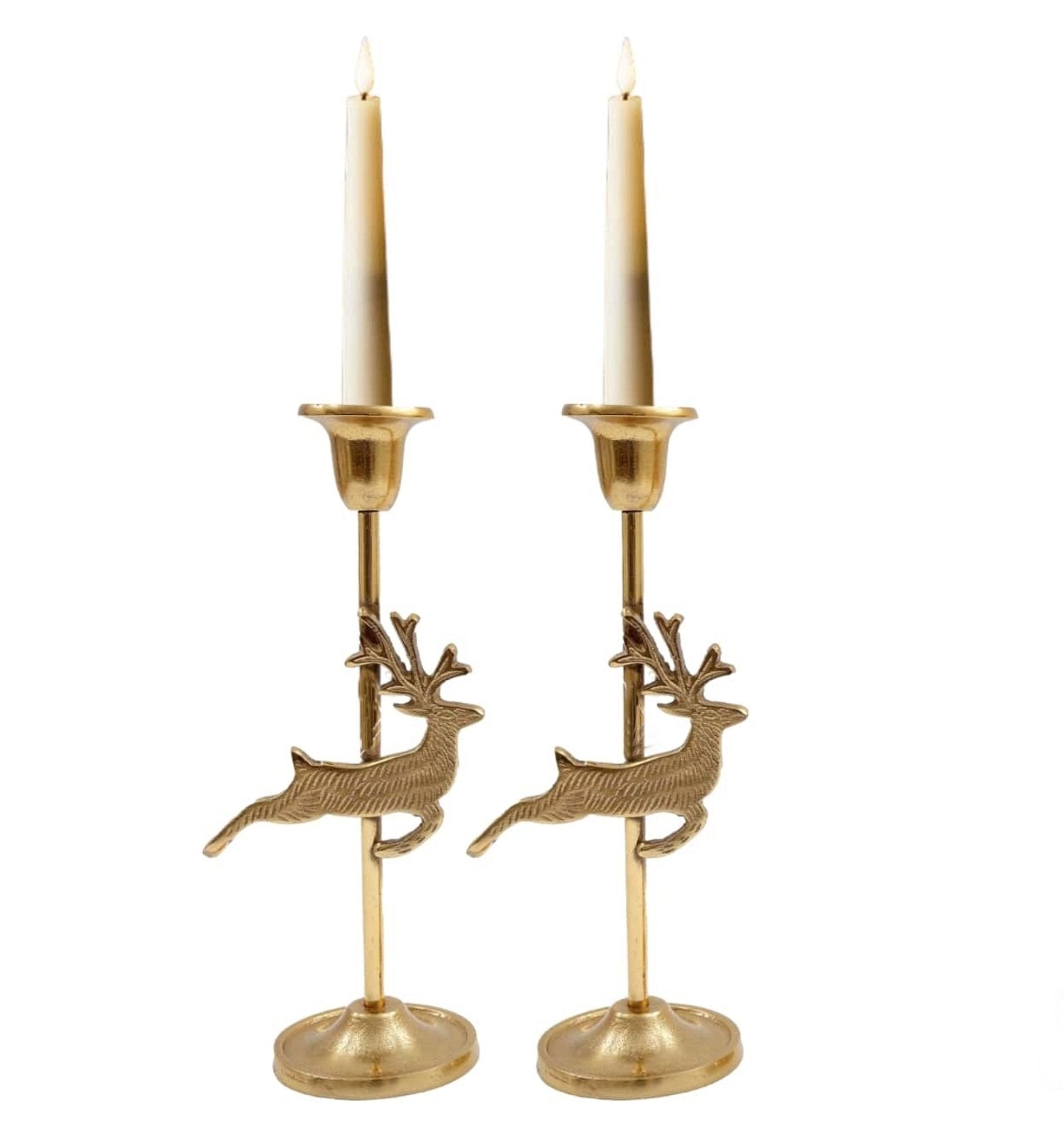 View Gold Deer Candle Stick Holder information