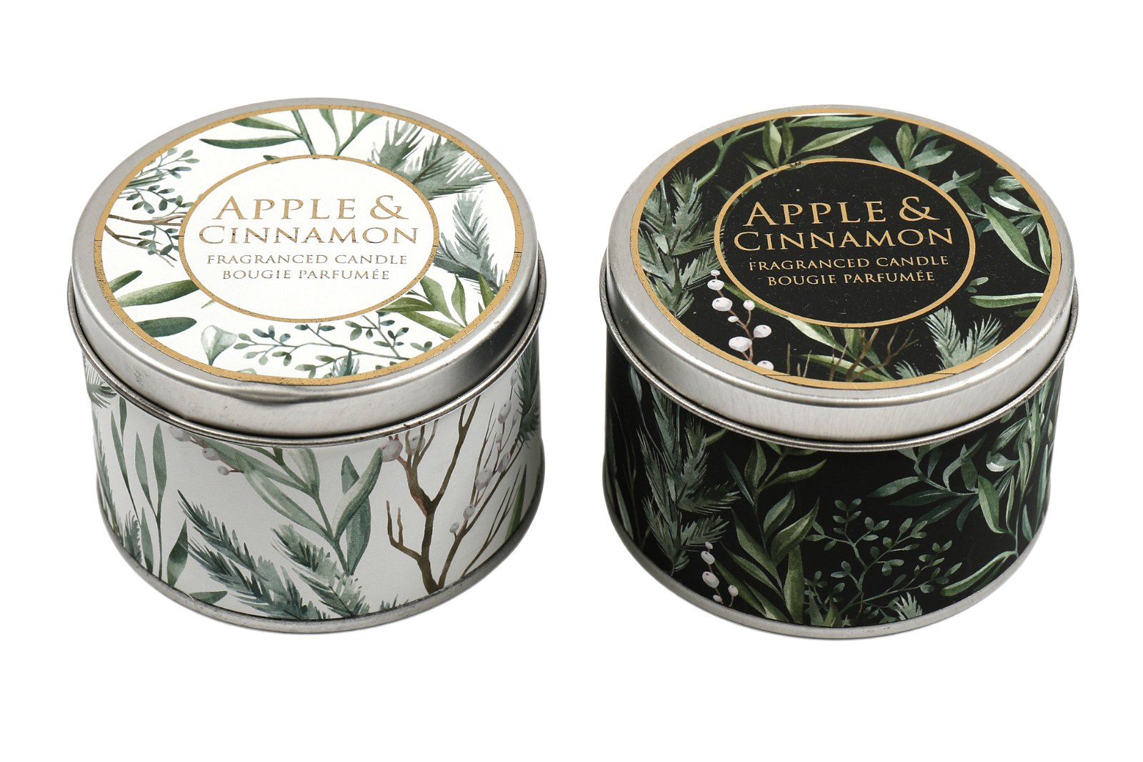 View Set of Two Apple and Cinnamon Tin Candles information