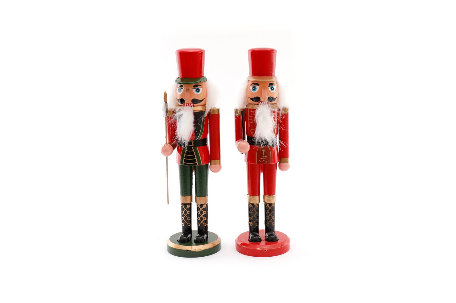 View Two Standing Nutcracker Solider Ornaments information