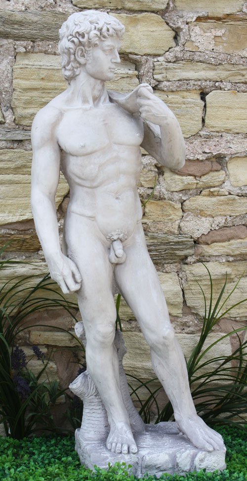 View Stone Effect Male Figure David Large information