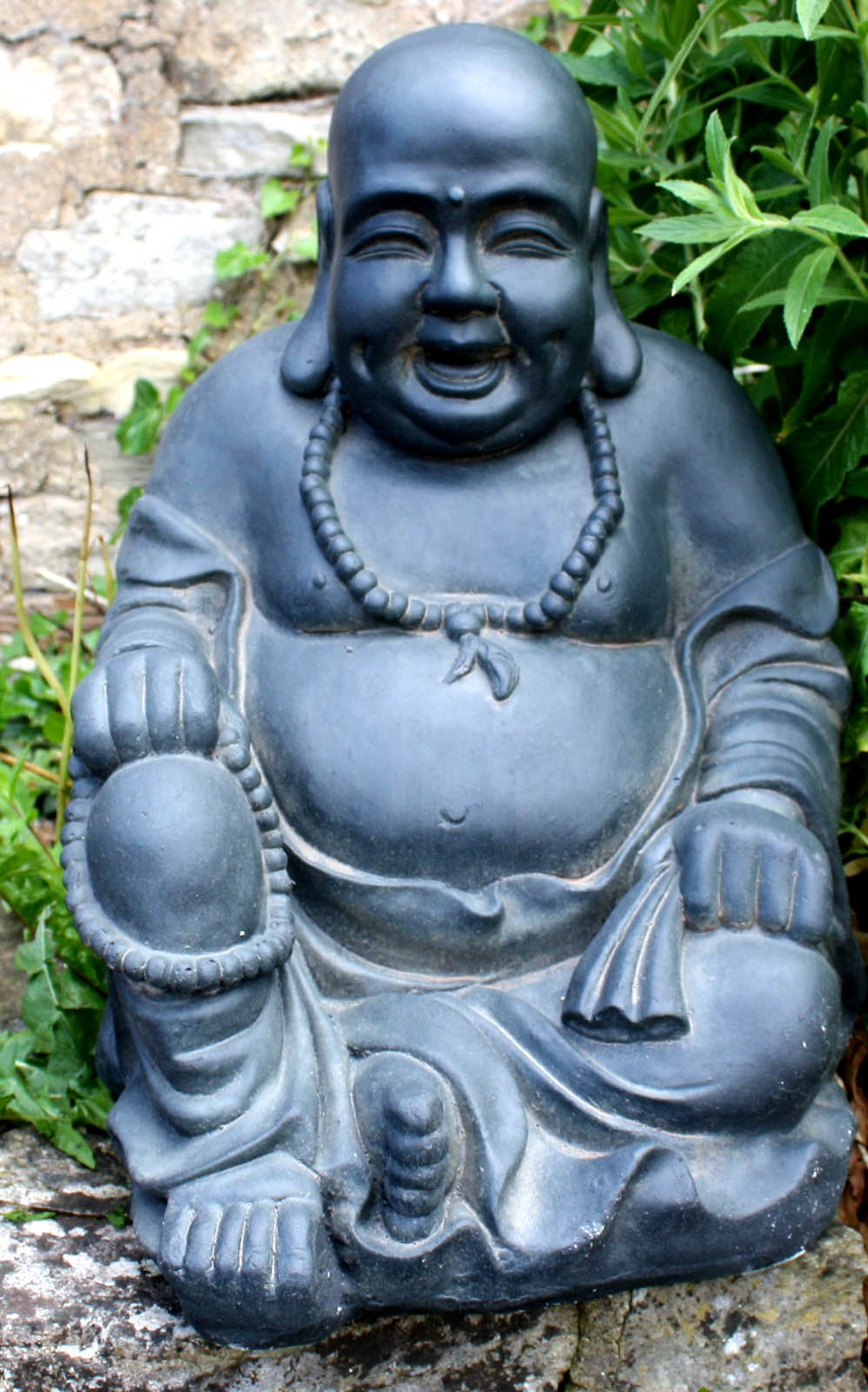 View Stone Effect Laughing Buddha Statue information