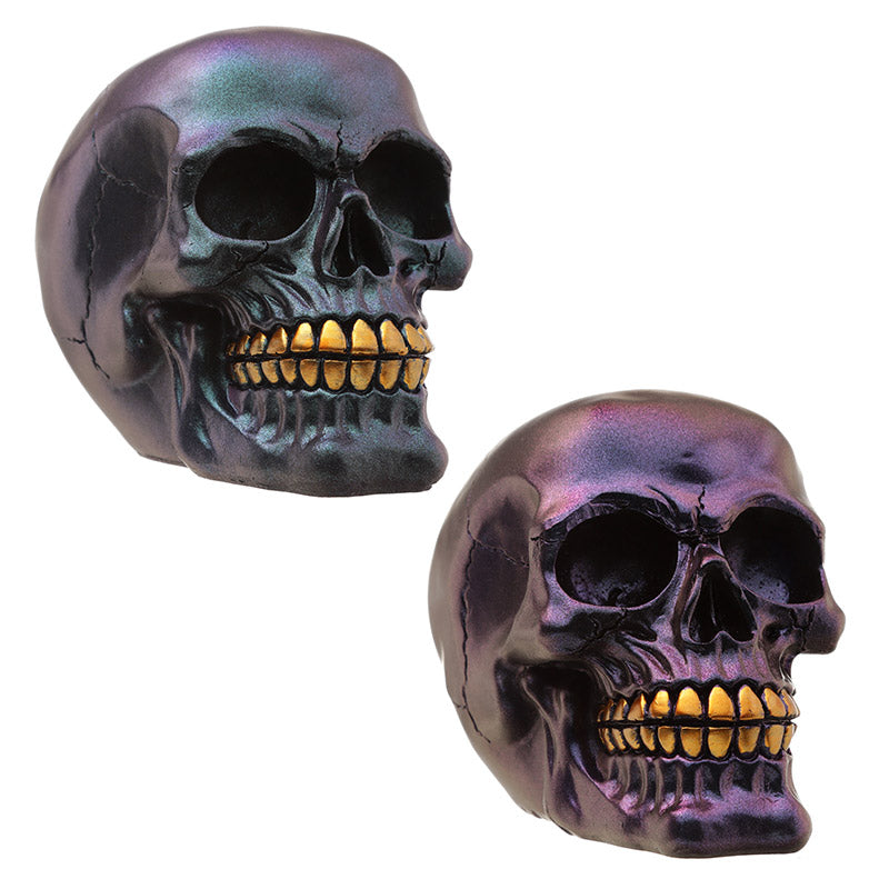 View Gothic Metallic Skull Decoration information