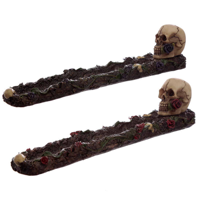 View Fantasy Skulls and Roses Incense Burner Ashcatcher information