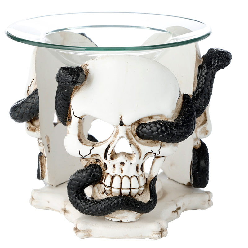 View Skull and Serpent Resin Oil Wax Burner with Glass Dish information