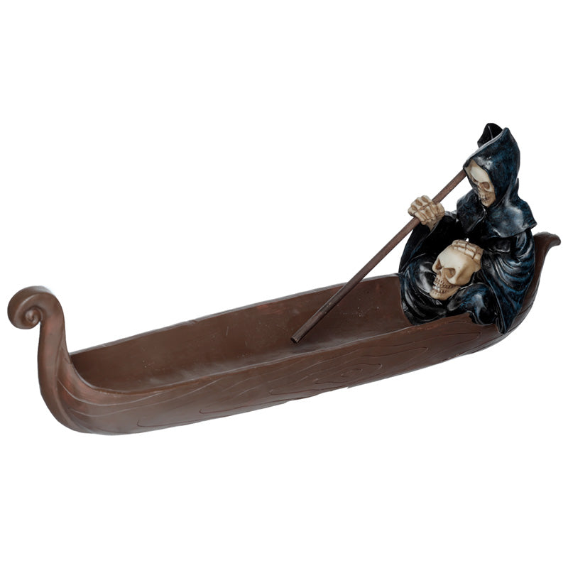 View Ashcatcher Incense Stick Burner The Reaper Ferryman of Death with Oar information