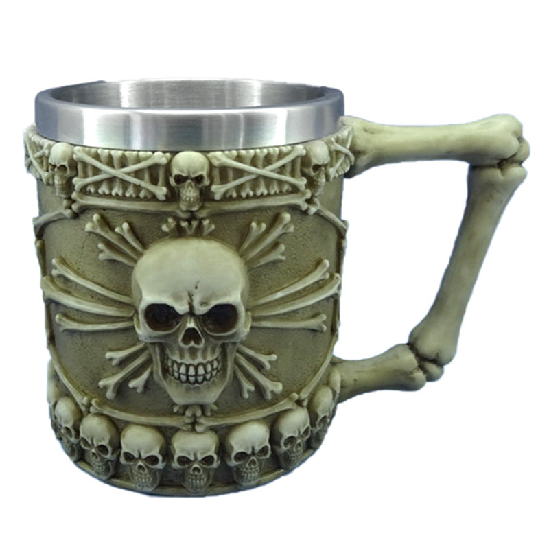 View Decorative Tankard Skull with Bones Handle information