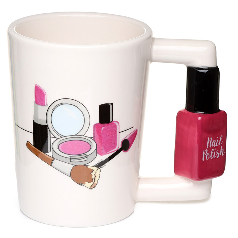 View Fun Nail Varnish Shaped Handle Ceramic Mug information