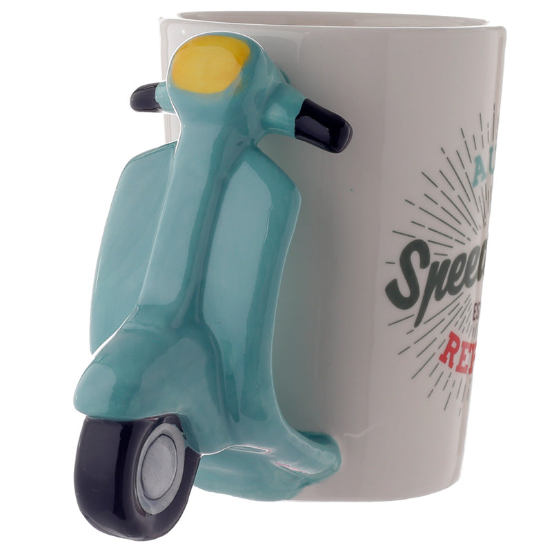 View Fun Scooter Shaped Handle Ceramic Mug information