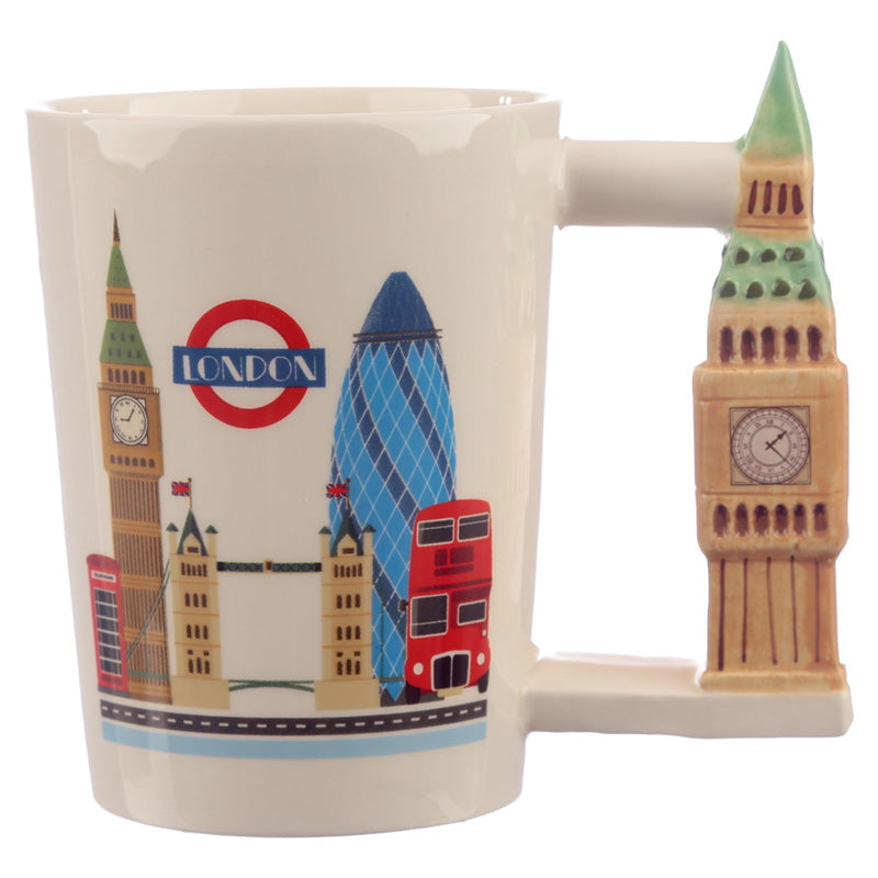 View Collectable Big Ben Shaped Handle Ceramic Mug information