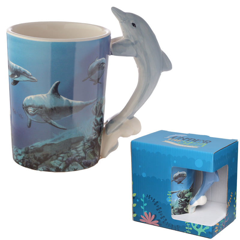 View Ceramic Sealife Printed Mug with Dolphin Handle information