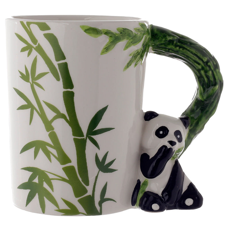 View Ceramic Jungle Mug with Panda and Bamboo Handle information
