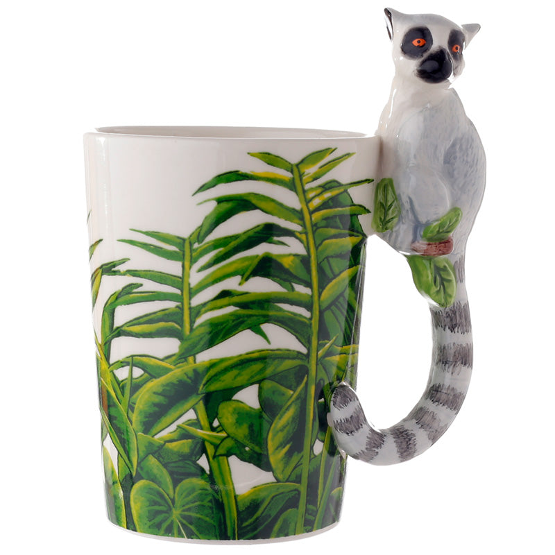 View Novelty Ceramic Jungle Mug with Lemur Shaped Handle information