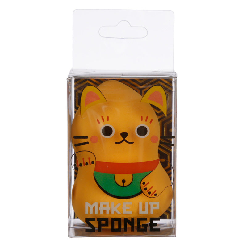 View Adoramals Makeup Beauty Blender Applicator Sponge Gold Lucky Cat Maneki Neko information