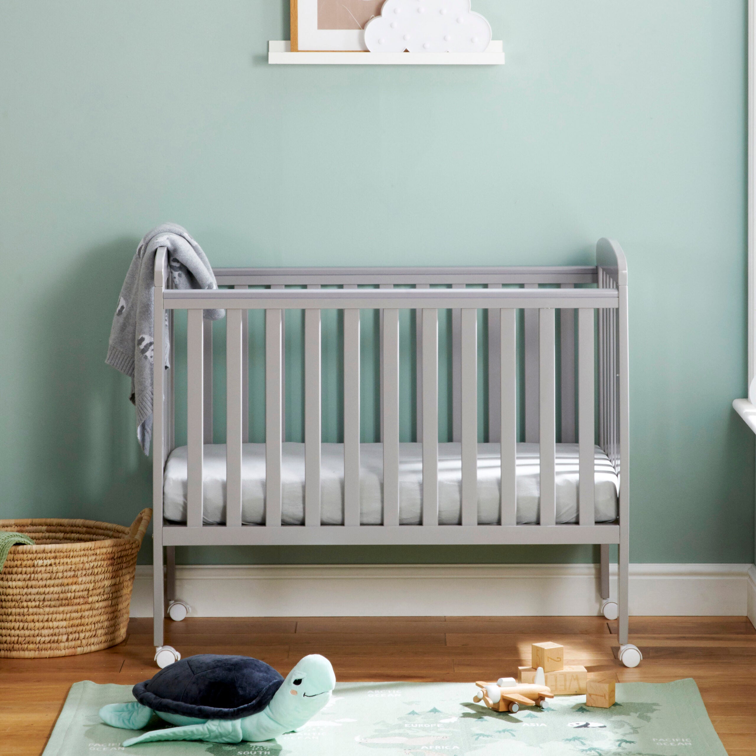 View Babymore Space Saver Cot Grey information