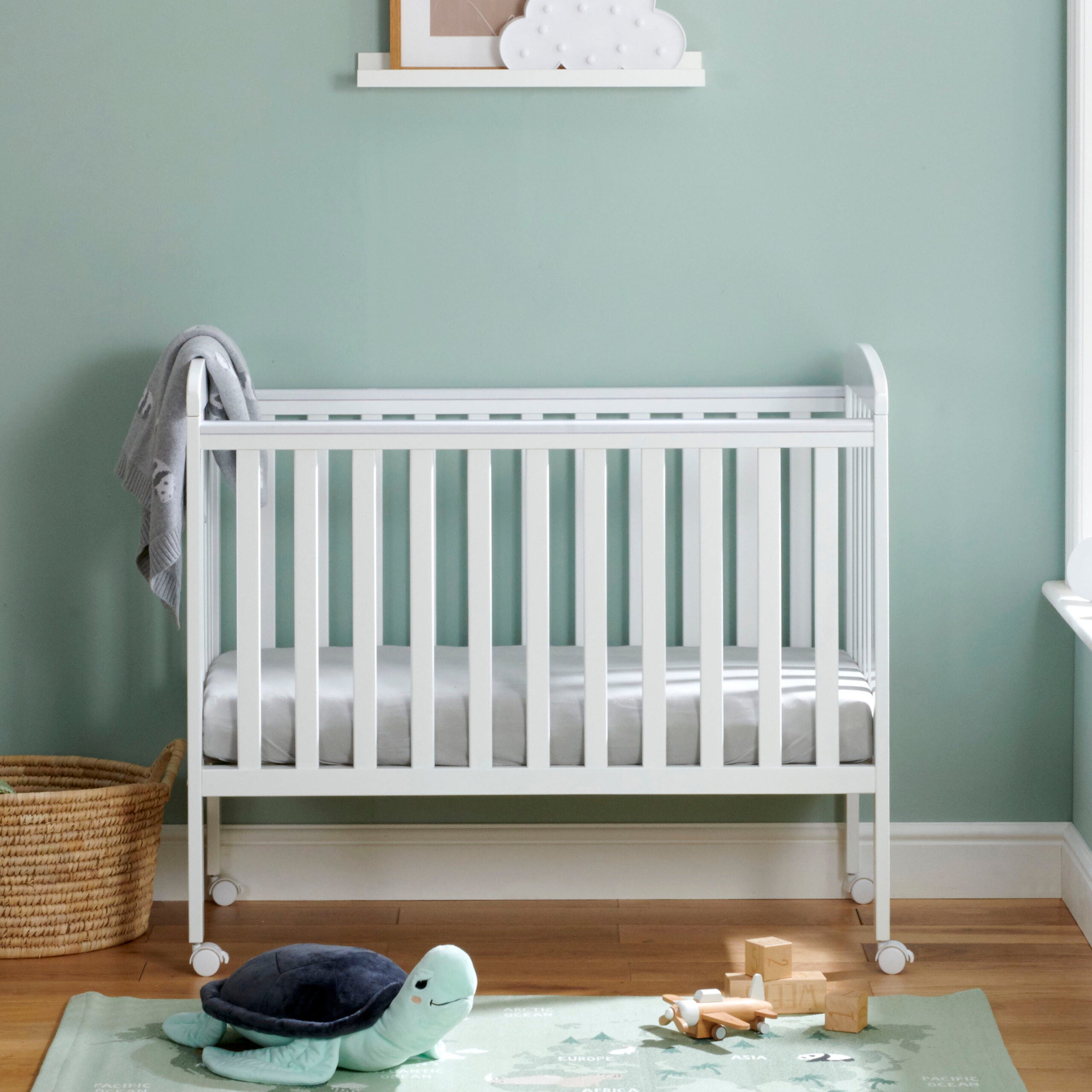 View Babymore Space Saver Cot White information