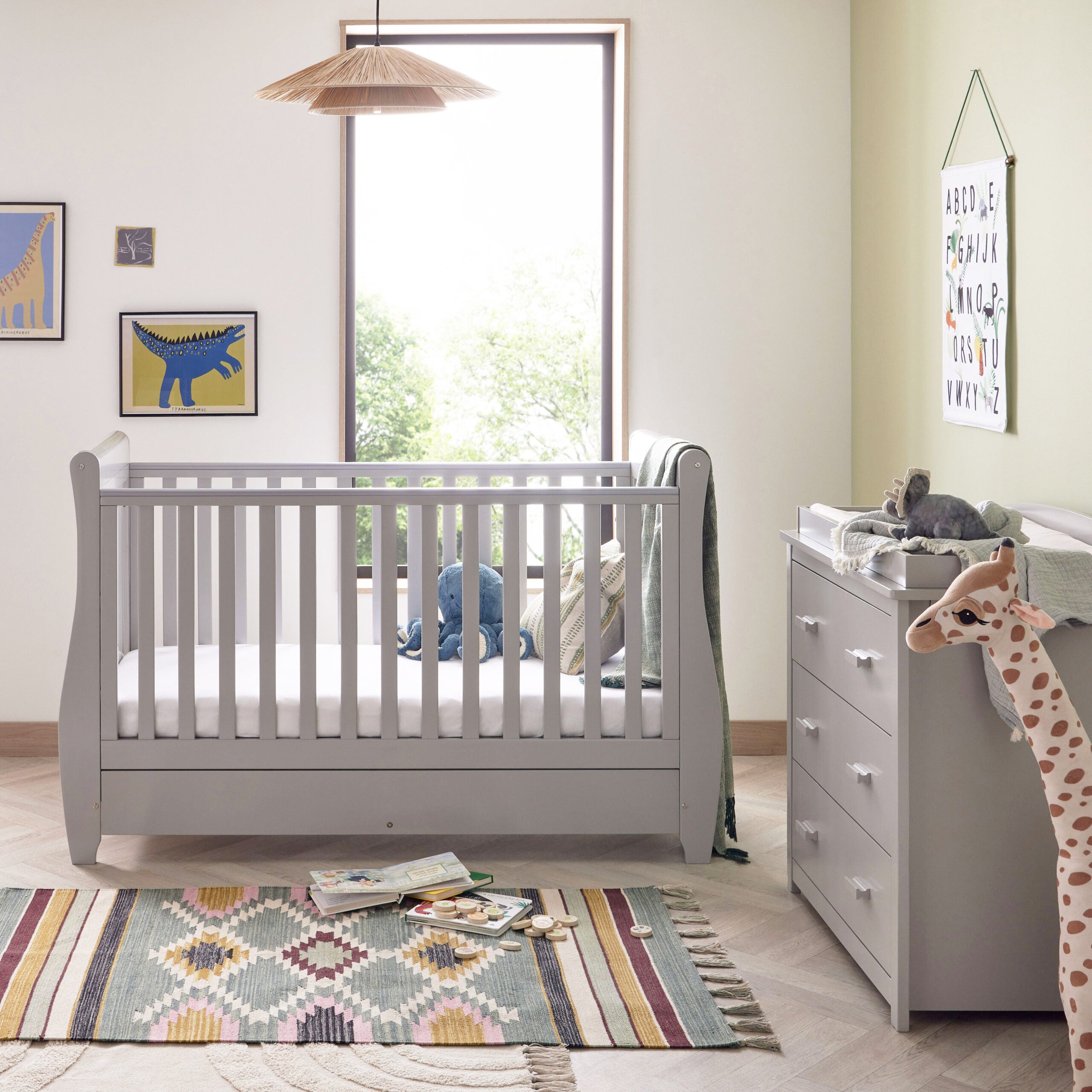 View Babymore Stella 2 Piece Nursery Room Set Grey information