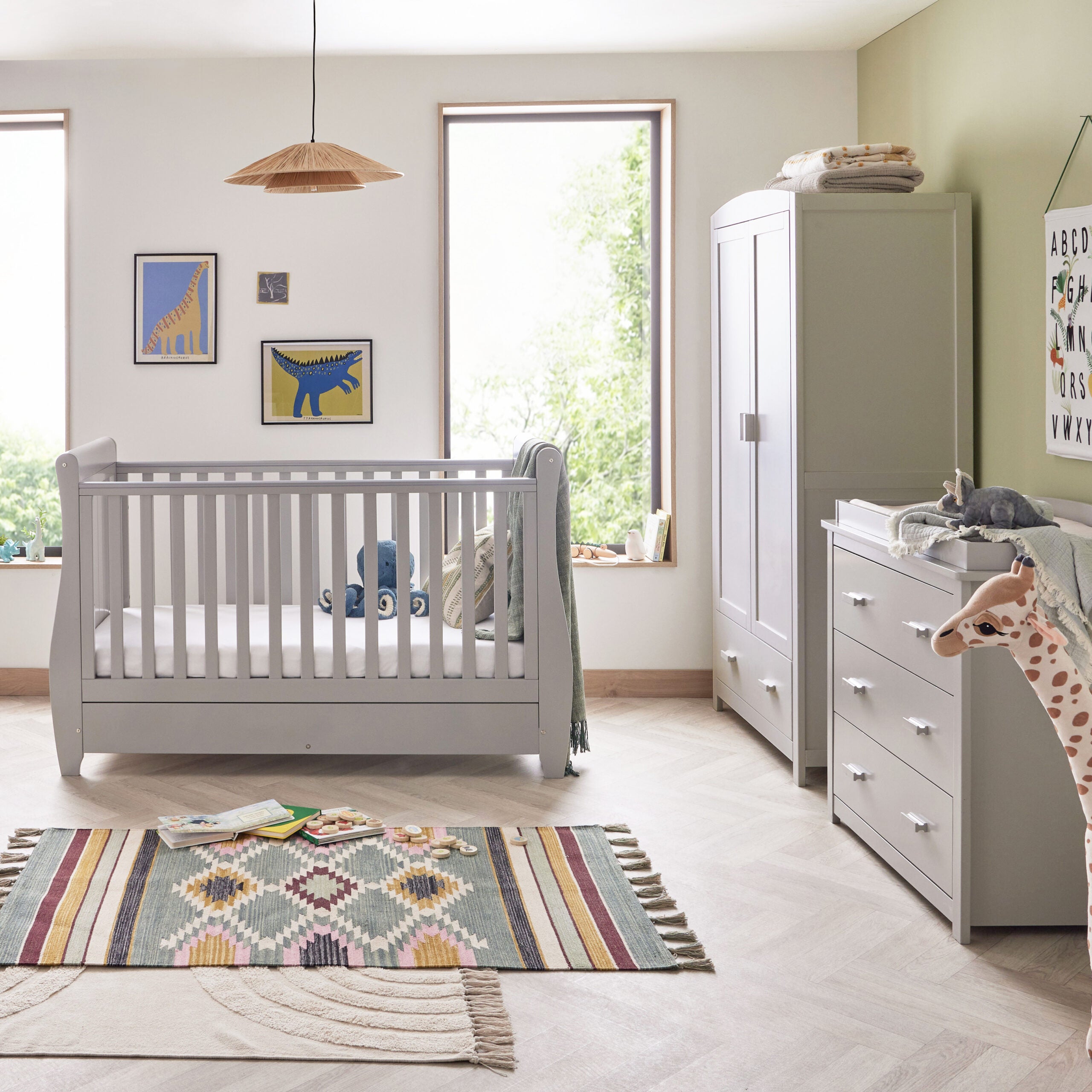 View Babymore Stella 3 Piece Nursery Room Set Grey information