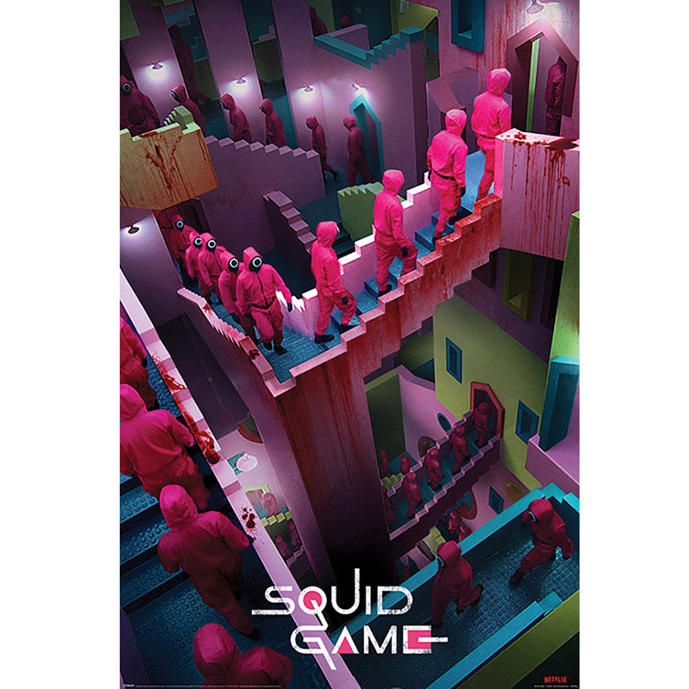 View Squid Game Poster Crazy Stairs 104 information