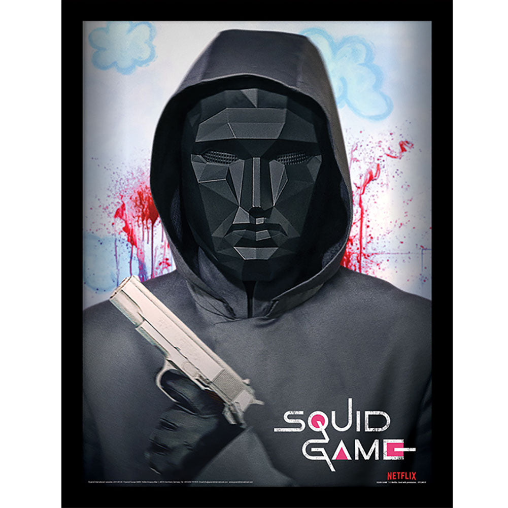 View Squid Game Framed Picture 16 x 12 Mask Man information