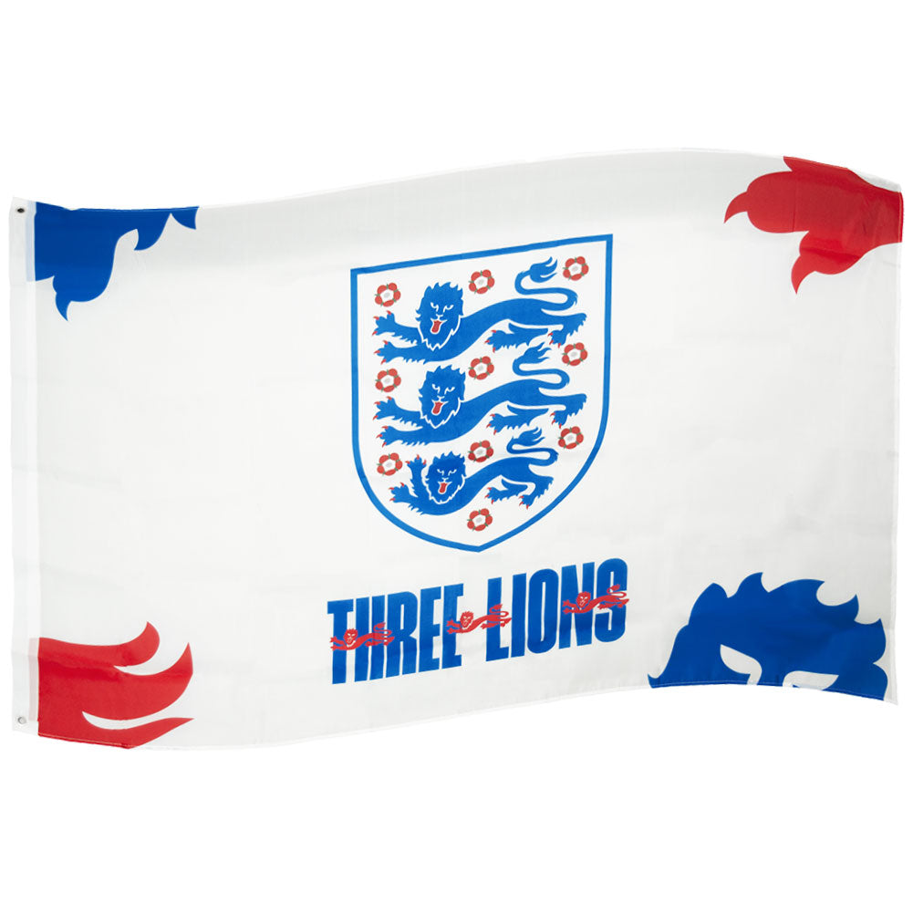 View England FA Flag 3 Lions information