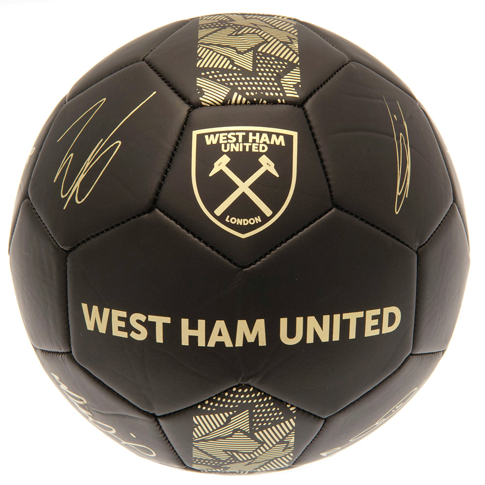 View West Ham United FC Football Signature Gold PH information