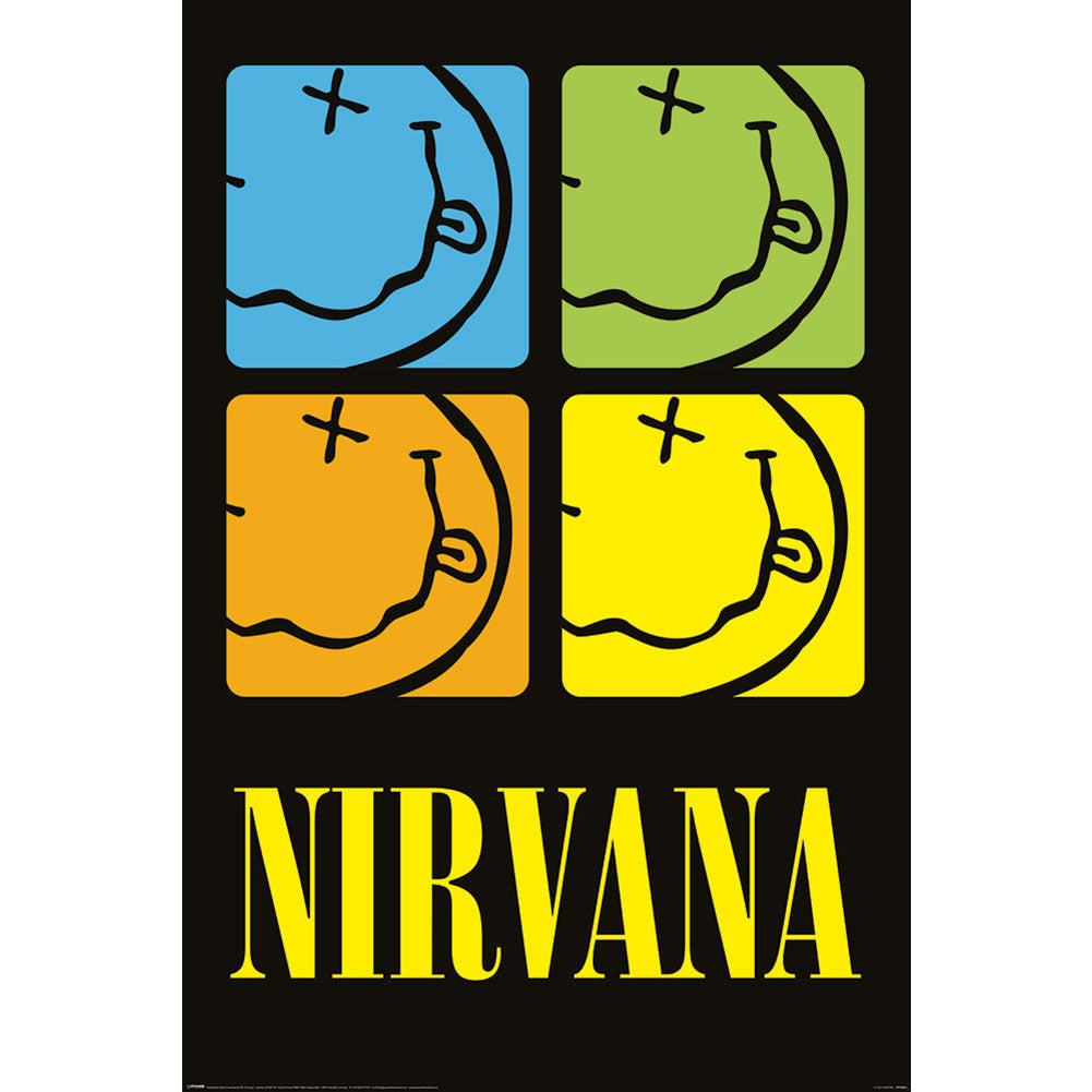 View Nirvana Poster Smiley Squares 260 information