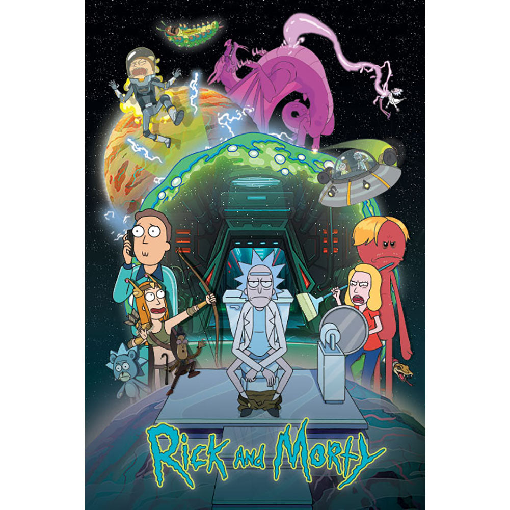 View Rick And Morty Poster Toilet Adventure 3 information