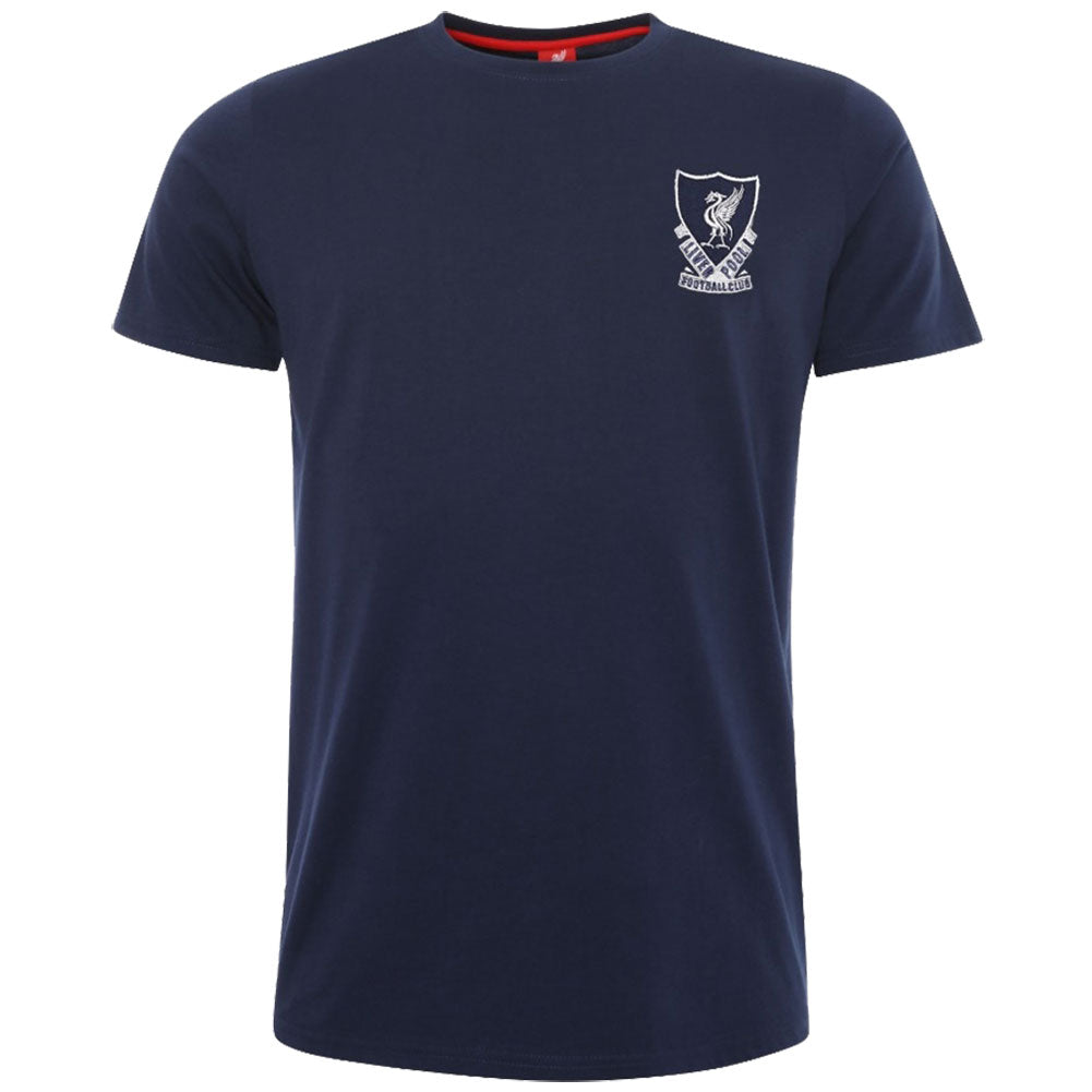 View Liverpool FC 8889 Crest T Shirt Mens Navy L information