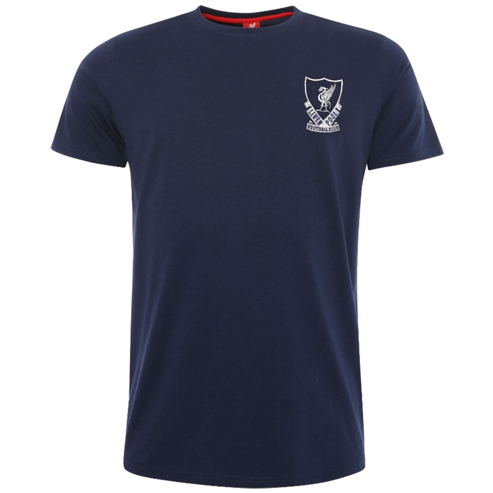 View Liverpool FC 8889 Crest T Shirt Mens Navy S information