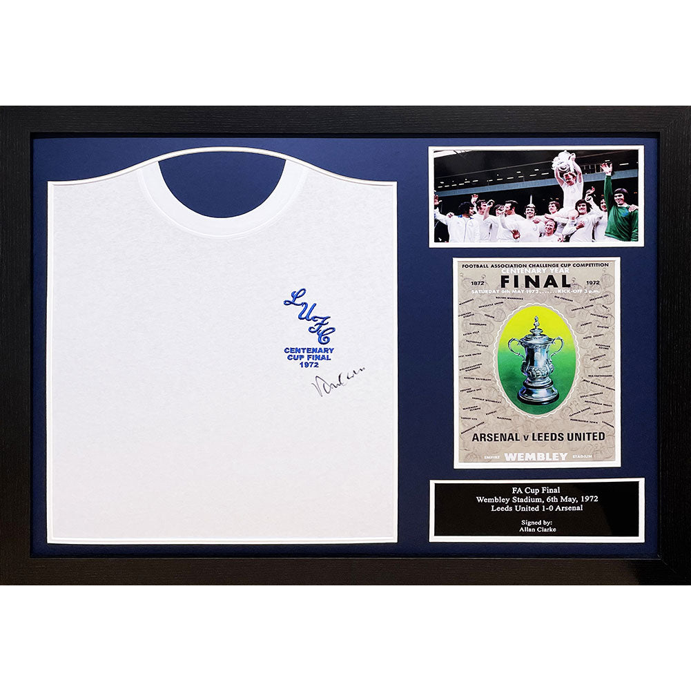 View Leeds United FC 1972 Clarke Signed Shirt Framed information