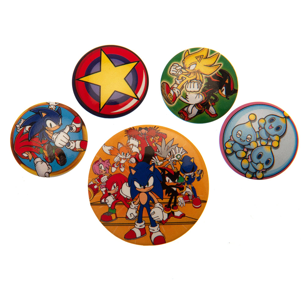 View Sonic The Hedgehog Button Badge Set information