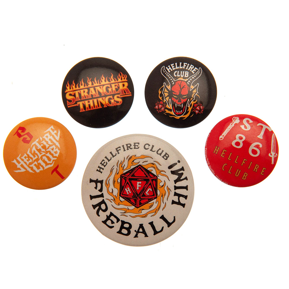 View Stranger Things Button Badge Set Hellfire Club information