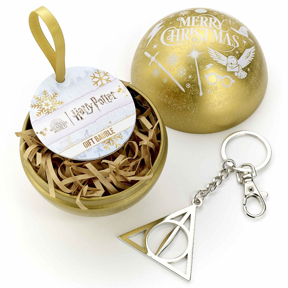View Harry Potter Christmas Gift Bauble Gold Icons information