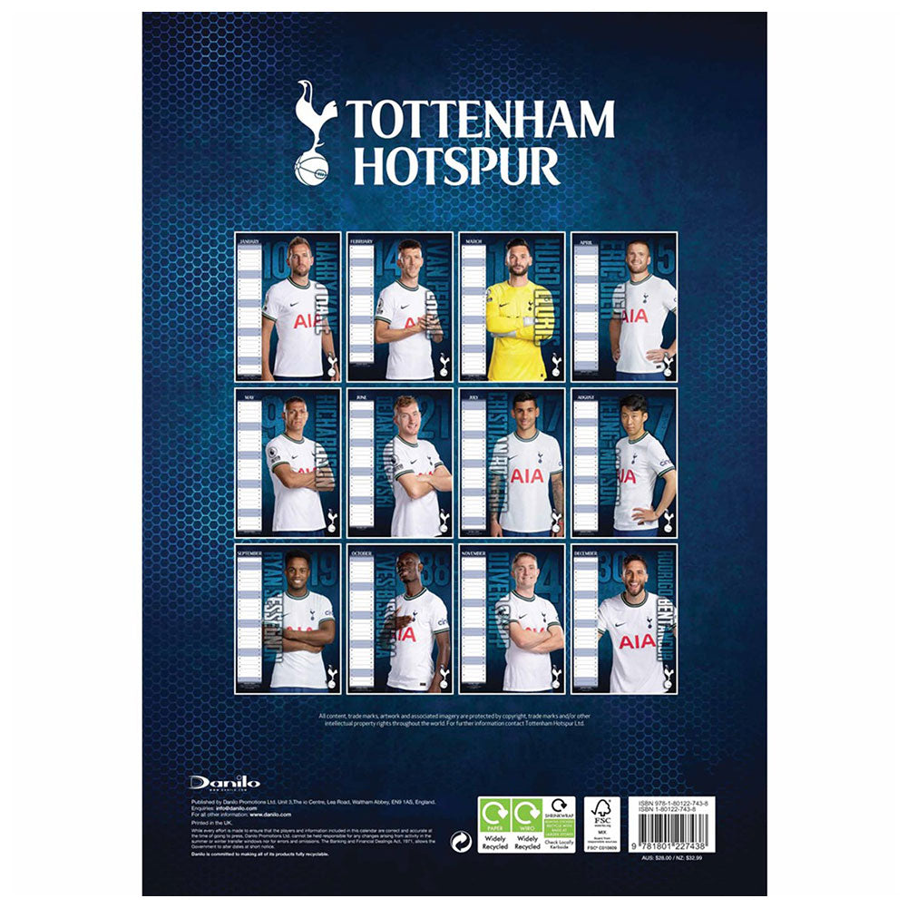 Tottenham Hotspur FC 2024 Calendar : Danilo: : Books