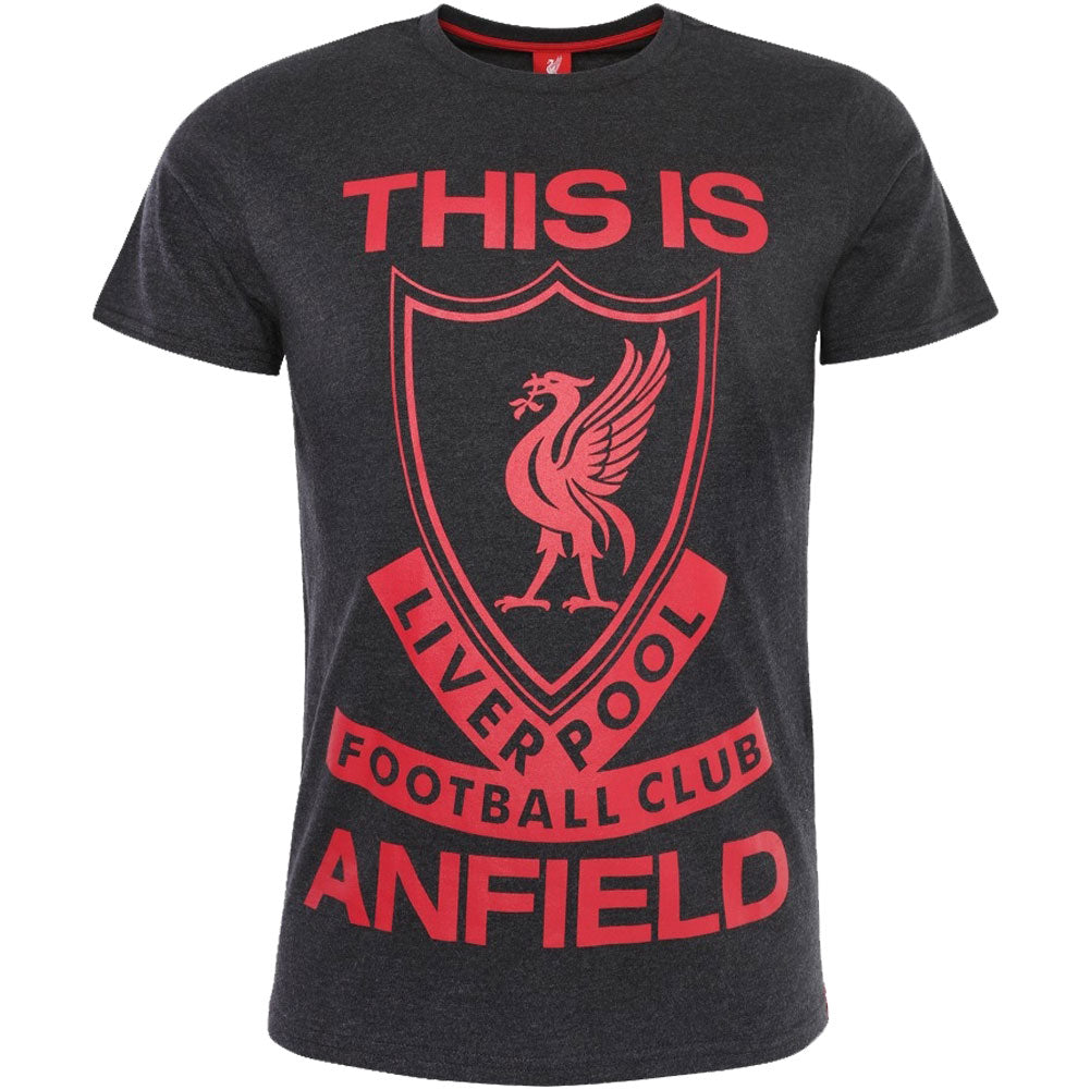 View Liverpool FC This Is Anfield T Shirt Mens Charcoal Large information