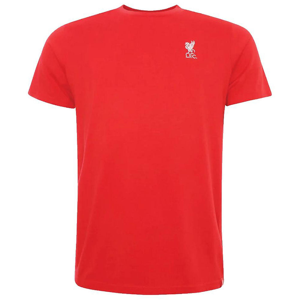 View Liverpool FC Embroidered T Shirt Mens Red XX Large information