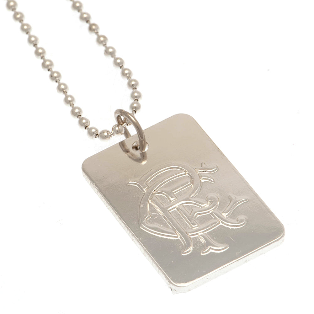 View Rangers FC Silver Plated Dog Tag Chain information