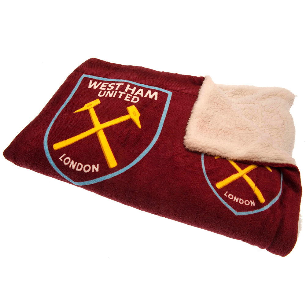 View West Ham United FC Sherpa Fleece Blanket information