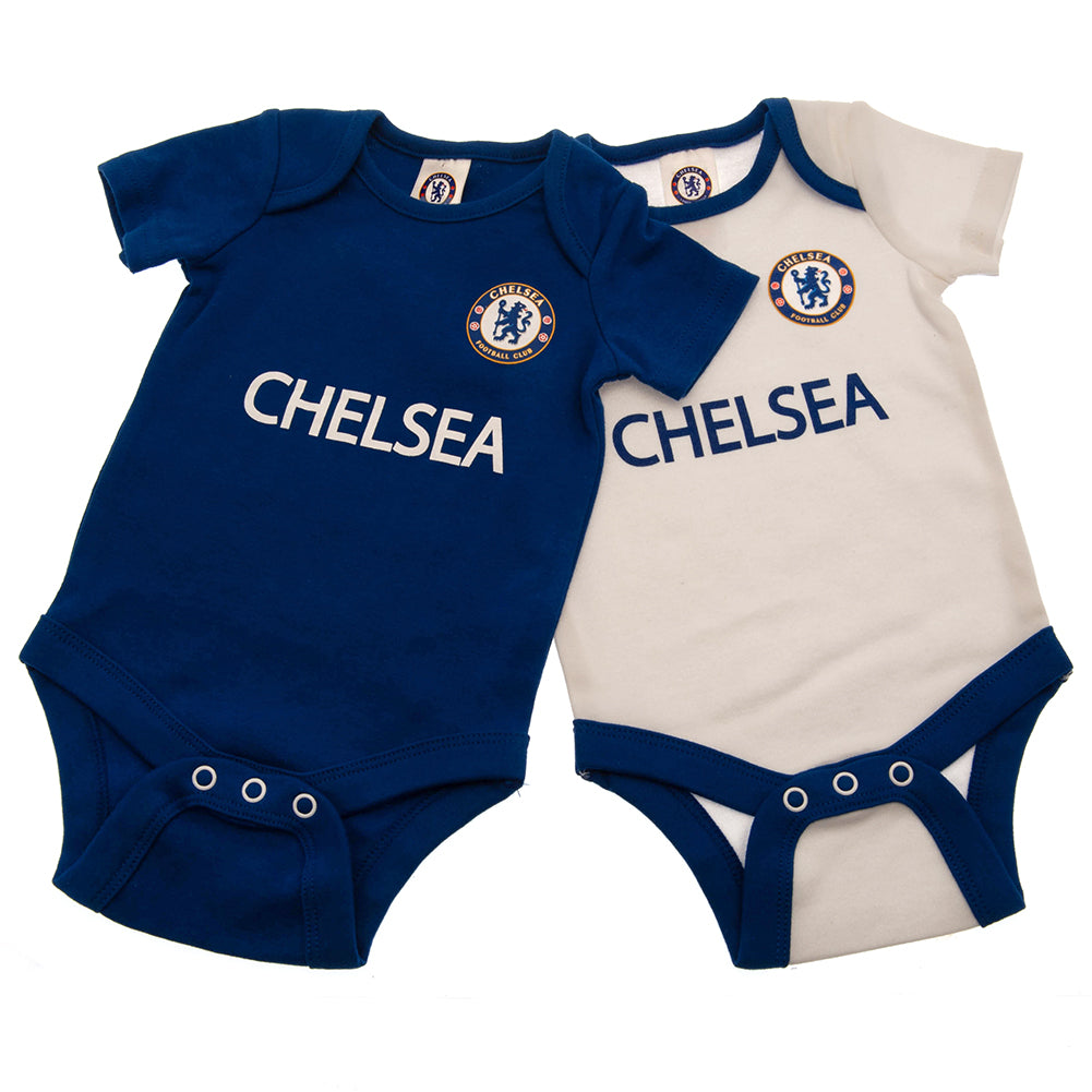 View Chelsea FC 2 Pack Bodysuit 1218 Mths BW information