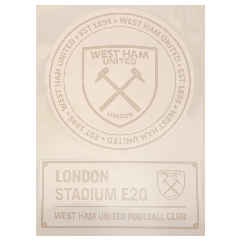View West Ham United FC 2pk A4 Car Decal information
